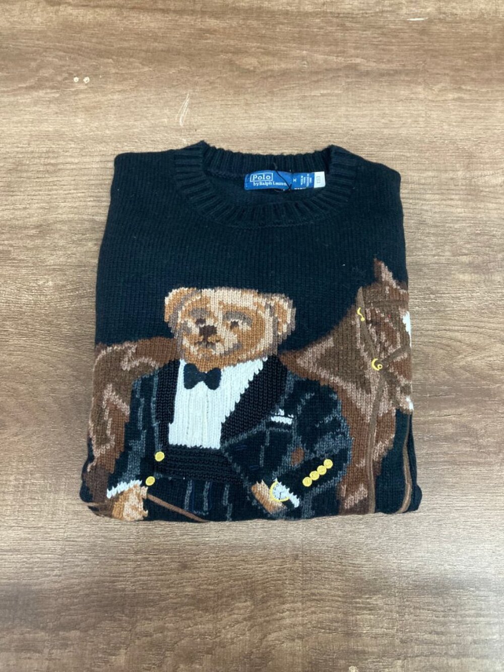 Ralph Lauren Tuxedo Bear Horse Knit Sweater - Picture 8 of 8
